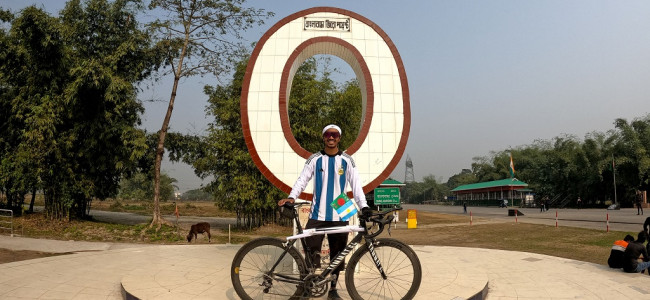  Un ciclista de Bangladesh recorrió 1003 km en su país en honor a Messi 