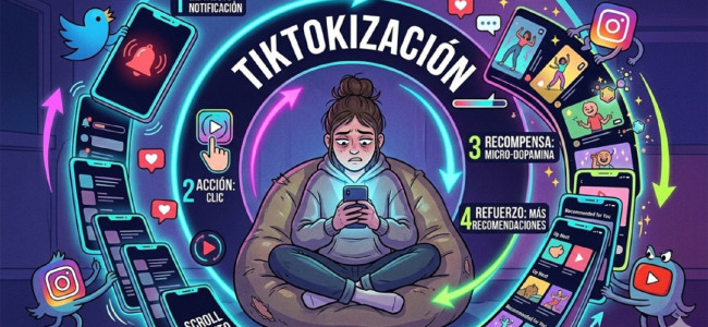 Tiktokización: el "loop" de contenidos cortos atrapa al cerebro en una dinámica de gratificación inmediata
