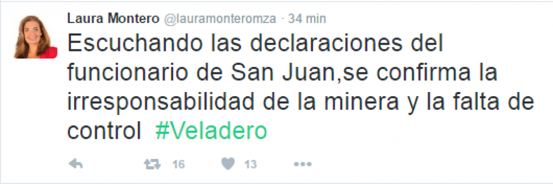 imagen Twitter se hizo eco de la nueva fuga de cianuro en una mina de la Barrick