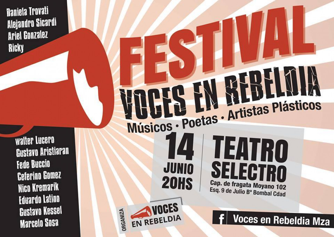 Festival "Voces en Rebeldía" en el Teatro Selectro