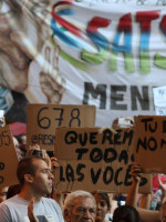 Medio millar de manifestantes defendieron la Ley de Medios en Mendoza