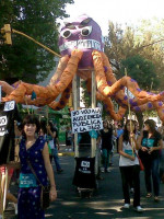 La "Vendimia del Agua" llevó la lucha contra la megaminería al Carrusel