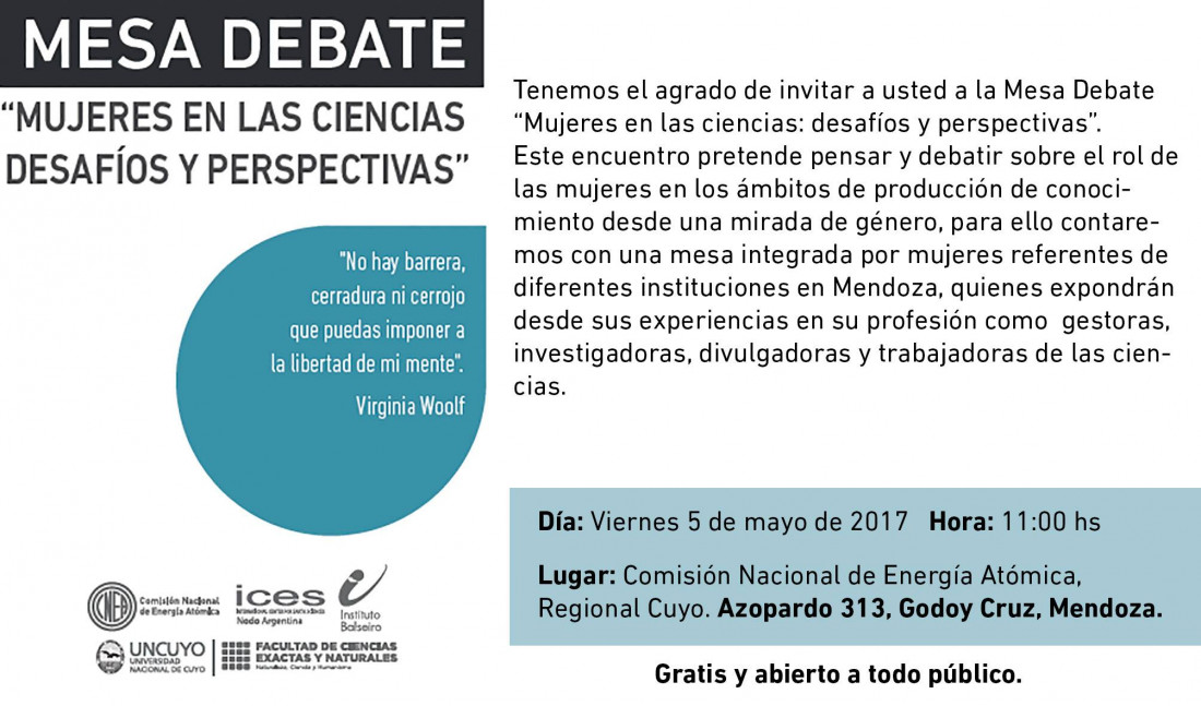 Especialistas debatirán sobre el rol de la mujer en la Ciencia