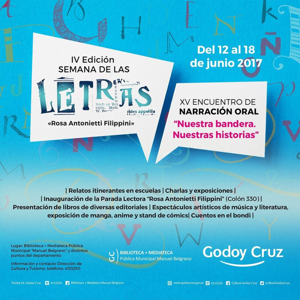 Comienza la Semana de las Letras en Godoy Cruz