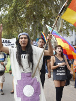 Protestas en el Carrusel de las Reinas