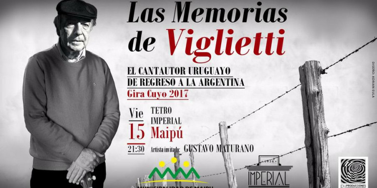 Daniel Viglietti actuará este viernes en el Teatro Imperial