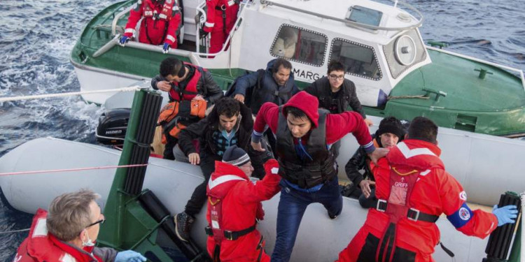 Cinco refugiados murieron en un naufragio en el mar Egeo