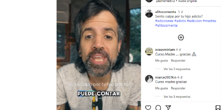 Un influencer ayuda y aconseja a madres de adictos 