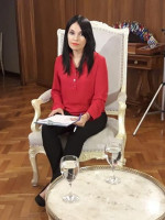 Claudia Durán, en la transmisión conjunta del Acto Central