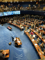 El presidente del Senado cortó la luz y suspendió la sesión