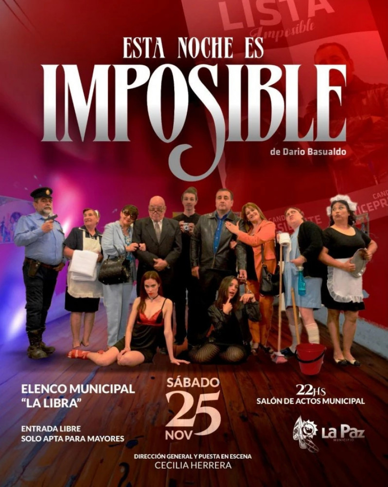 "Esta noche es imposible", una obra que apuesta a generar teatro en La Paz