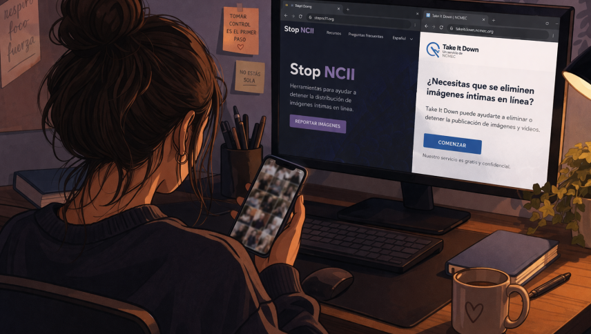 imagen que ilustra noticia Si una IA te desnuda, hay plataformas que te ayudan a eliminar la imagen de internet