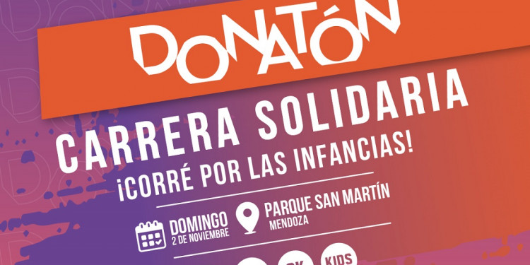 Se viene la cuarta edición de Donatón: corré por las infancias mendocinas