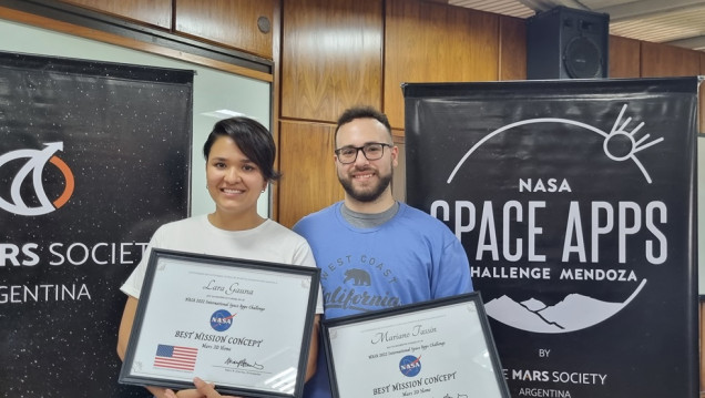 imagen Dos estudiantes de la UNCUYO ganaron un concurso en la NASA por diseñar una casa para habitar en Marte