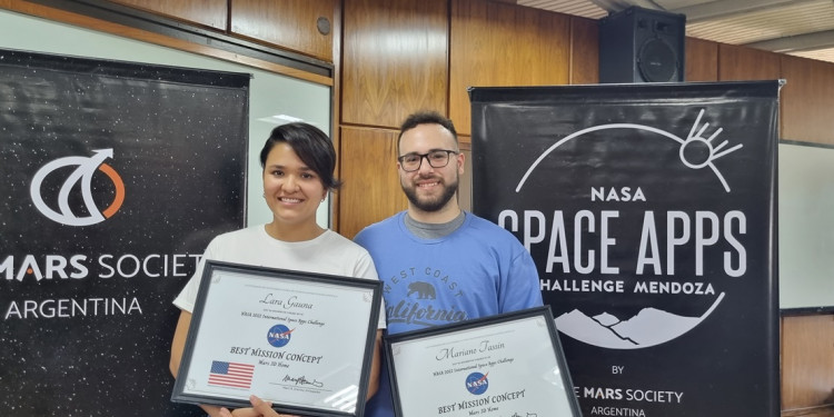 Dos estudiantes de la UNCUYO ganaron un concurso en la NASA por diseñar una casa para habitar en Marte