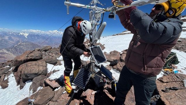 imagen Cumple un año la estación meteorológica que mide el clima en el Aconcagua