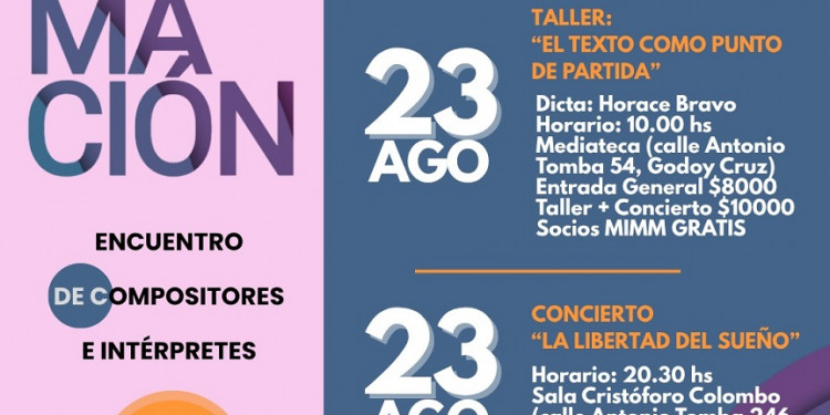 Llega un encuentro de compositores e intérpretes con Horace Bravo