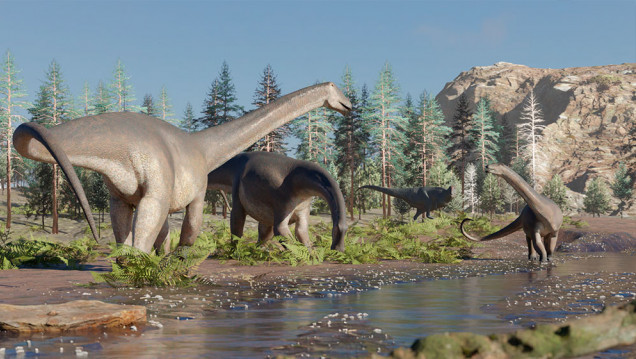 imagen Descubren uno de los últimos dinosaurios de cuello largo y pico de pato en Neuquén