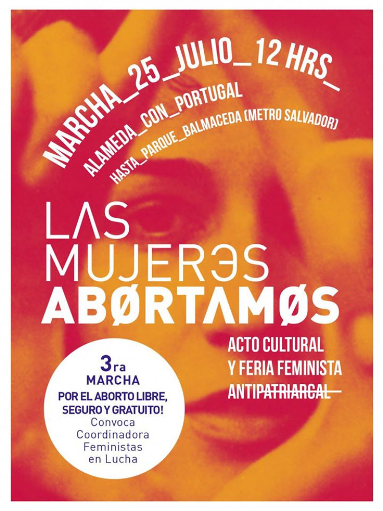 Tercera marcha por el derecho al aborto en Chile