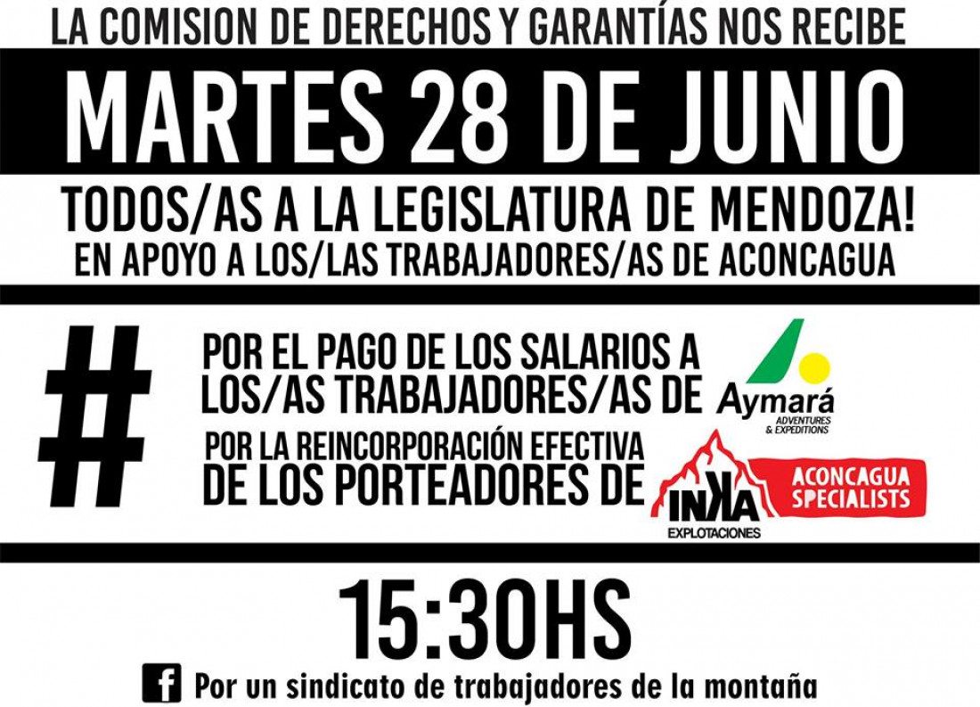 Organizan convocatoria en apoyo a los Trabajadores del Parque Aconcagua‬ 