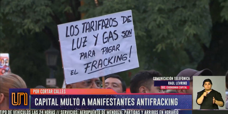 Capital multó a manifestantes antifracking