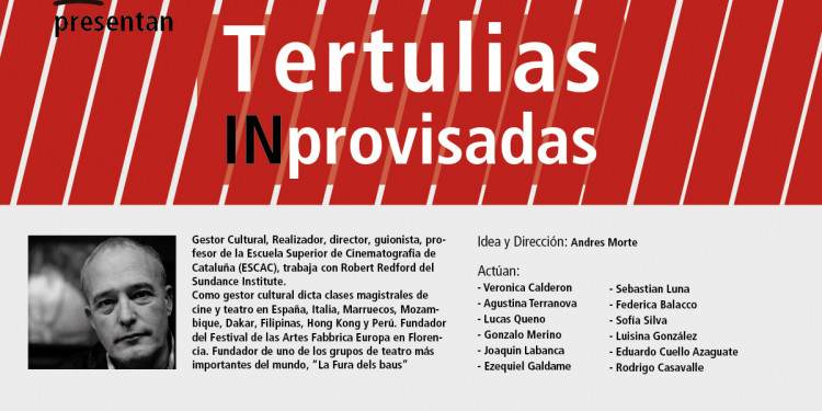 Andres Morte y "Tertulias inprovisadas" este domingo en el Teatro El taller