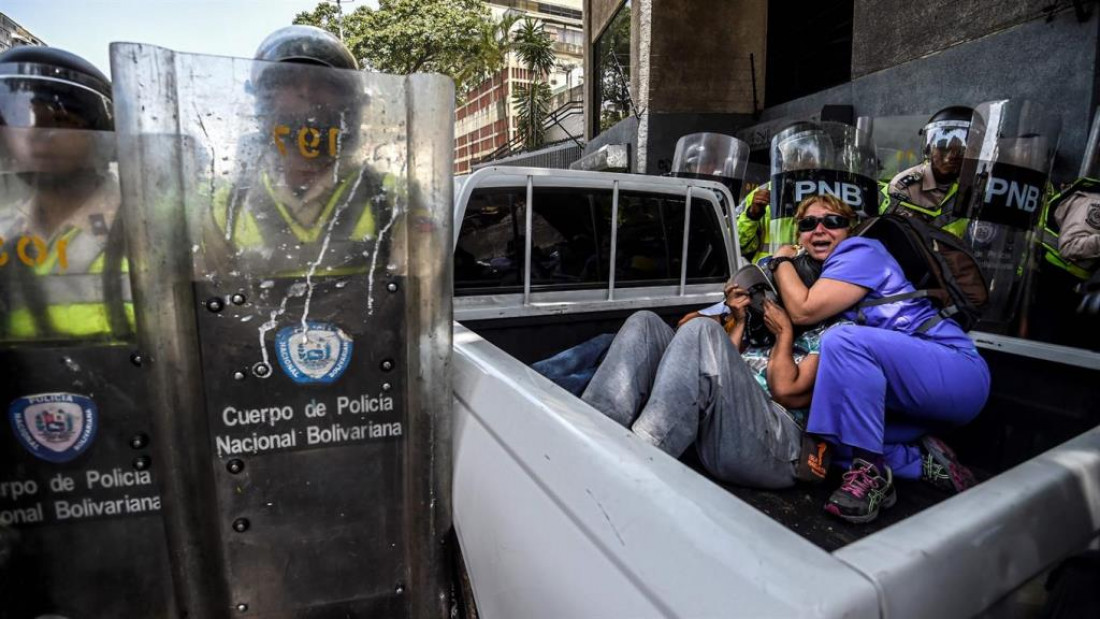 Venezuela: fuerte represión a una protesta de la oposición