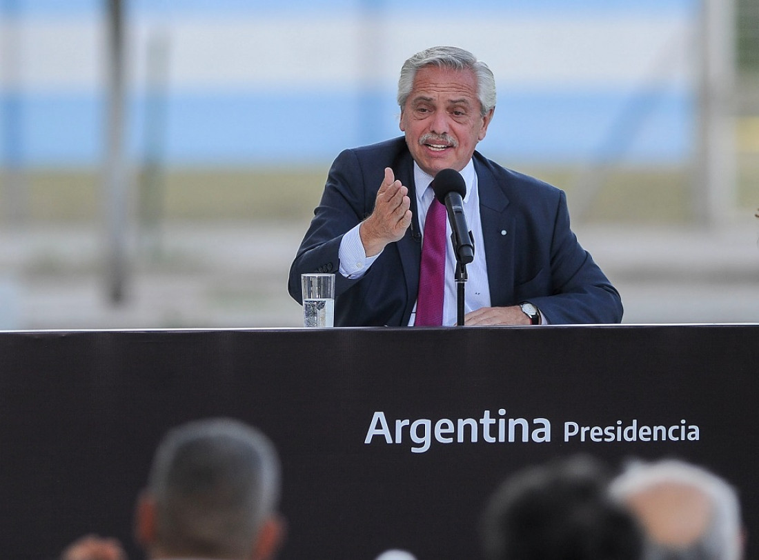 Sin Suarez, Alberto Fernández inauguró una Planta Depuradora de Líquidos Cloacales en la provincia