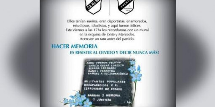 All Boys inaugurará un mural en homenaje a sus socios desaparecidos durante la dictadura