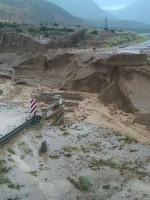 Un alud rompió un puente de la Ruta 7 en alta montaña