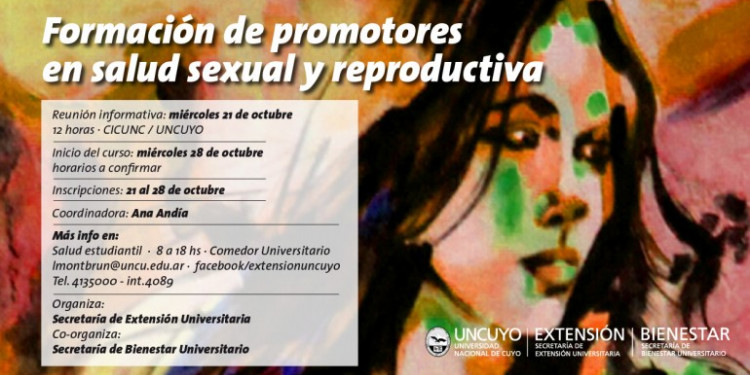 La UNCuyo busca promotores de salud sexual y reproductiva