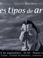 Tres artistas en escena, "Tres tipos de arte" en el Teatro Las Sillas