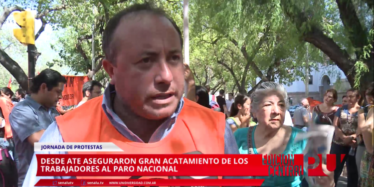 ATE aseguró gran participación de trabajadores en el paro