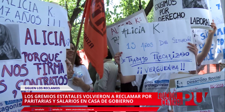 Fuertes protestas de gremios estatales