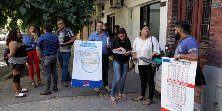 Rechazo al incremento del gas en Mendoza