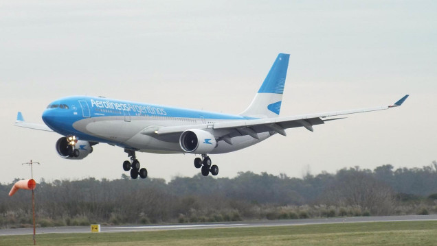 imagen Aerolíneas suspendió su vuelo de este sábado a Caracas