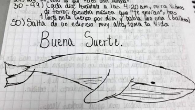 imagen Interpol salvó de morir a una chica de Las Heras que jugaba a la Ballena Azul