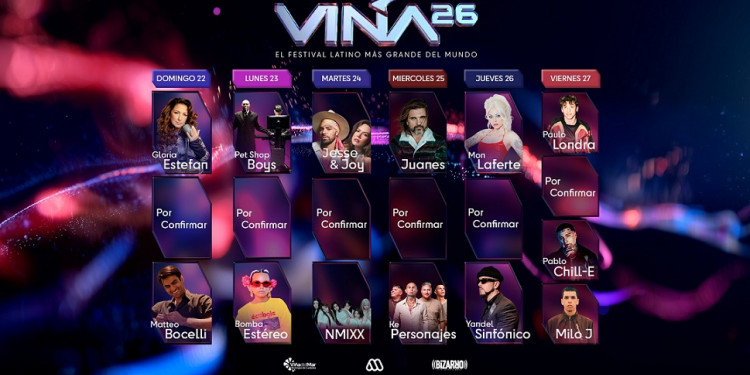 Paulo Londra, Milo J y Ke Personajes dirán presente en Viña 2026