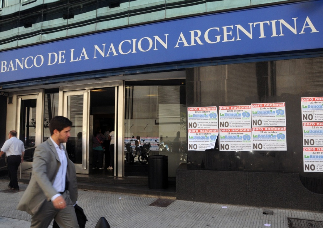 Este miércoles habrá paro en todas las sucursales del Banco Nación