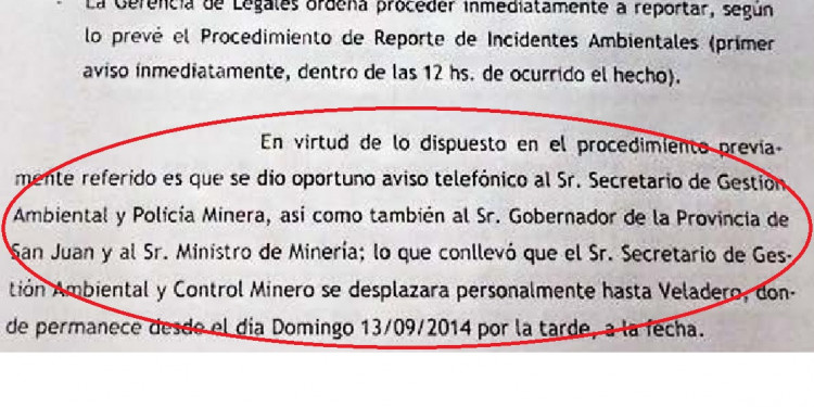 Crece la pelea entre la Barrick y Gioja