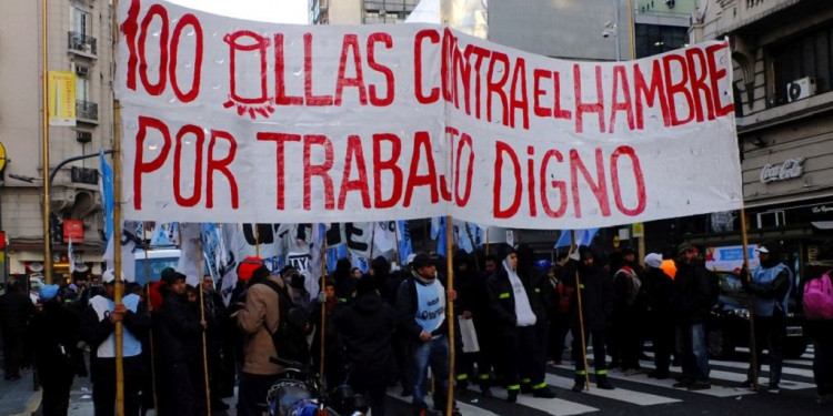 Protesta en el Obelisco para que se declare la emergencia alimentaria