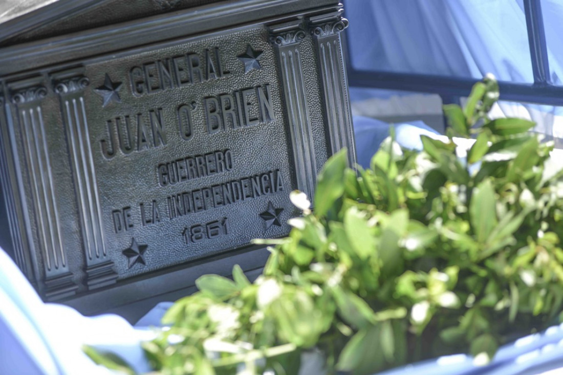 La Legislatura recibió los restos del general O’Brien, ayudante de San Martín