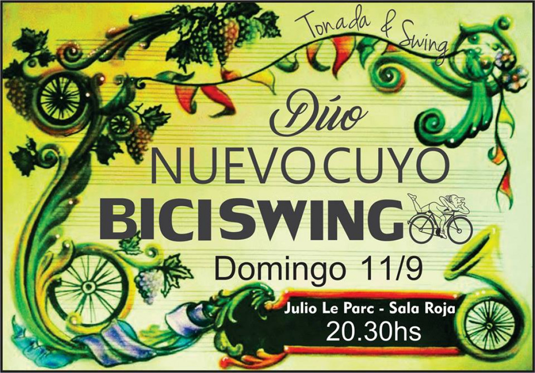 BiciSwing junto al Dúo Nuevo Cuyo, este domingo en el Le Parc