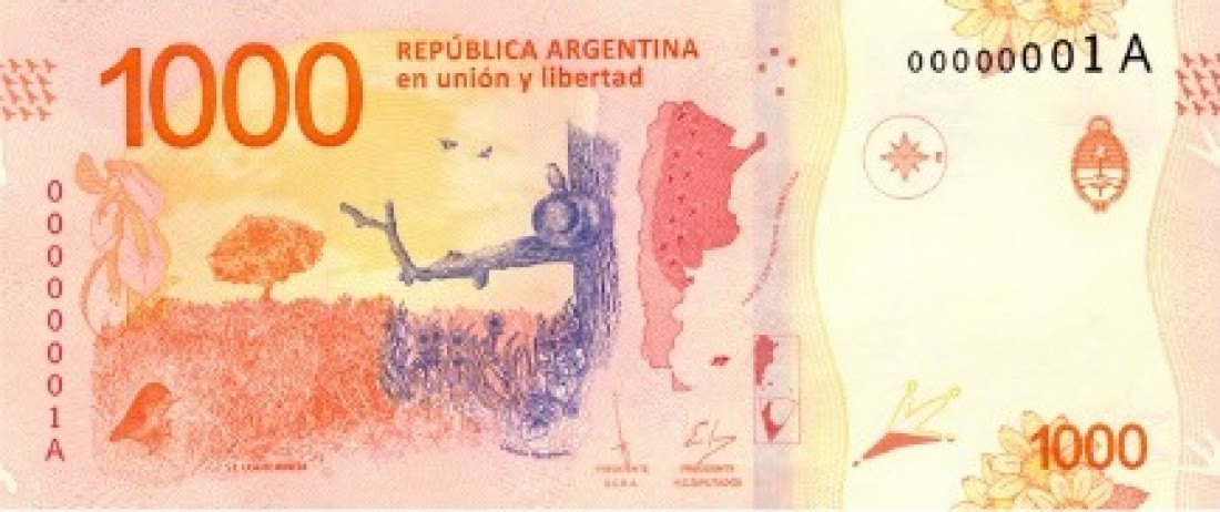 Así es el nuevo billete de $ 1000