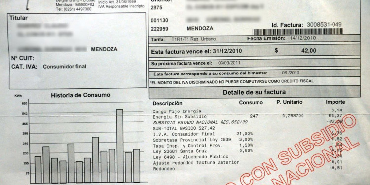 Eliminaron el "fondo de Santa Cruz" de las facturas de luz de todo el país