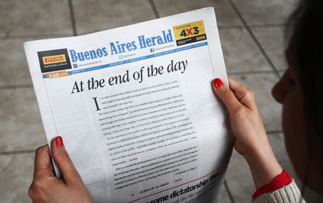 "El cierre del Buenos Aires Herald es el epílogo de un proceso"