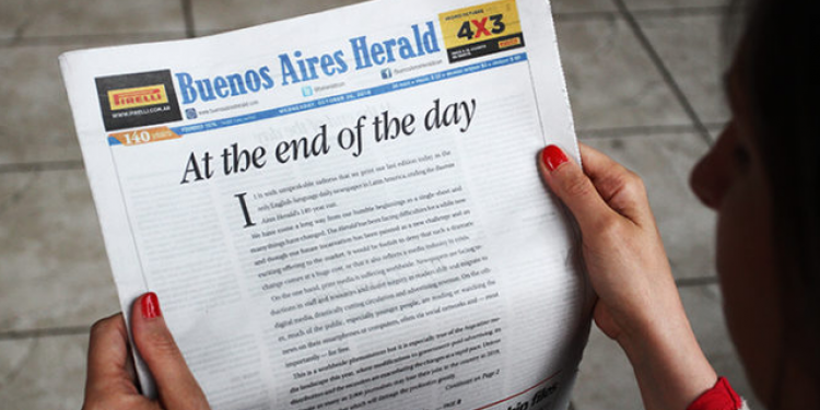 "El cierre del Buenos Aires Herald es el epílogo de un proceso"