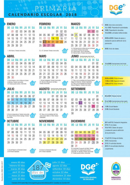 imagen Calendario Escolar 2018: inicio de clases, asuetos y feriados