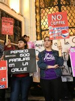Pepsico: trabajadores desalojados montaron una carpa cerca del Congreso