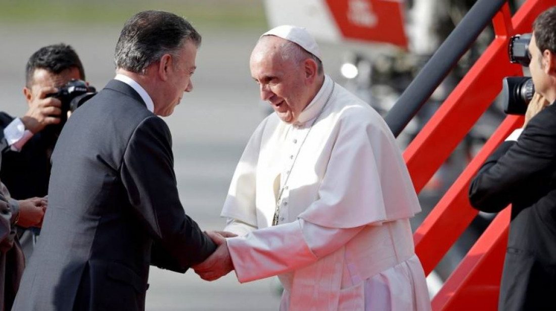 Francisco llegó a Colombia para apoyar el proceso de paz